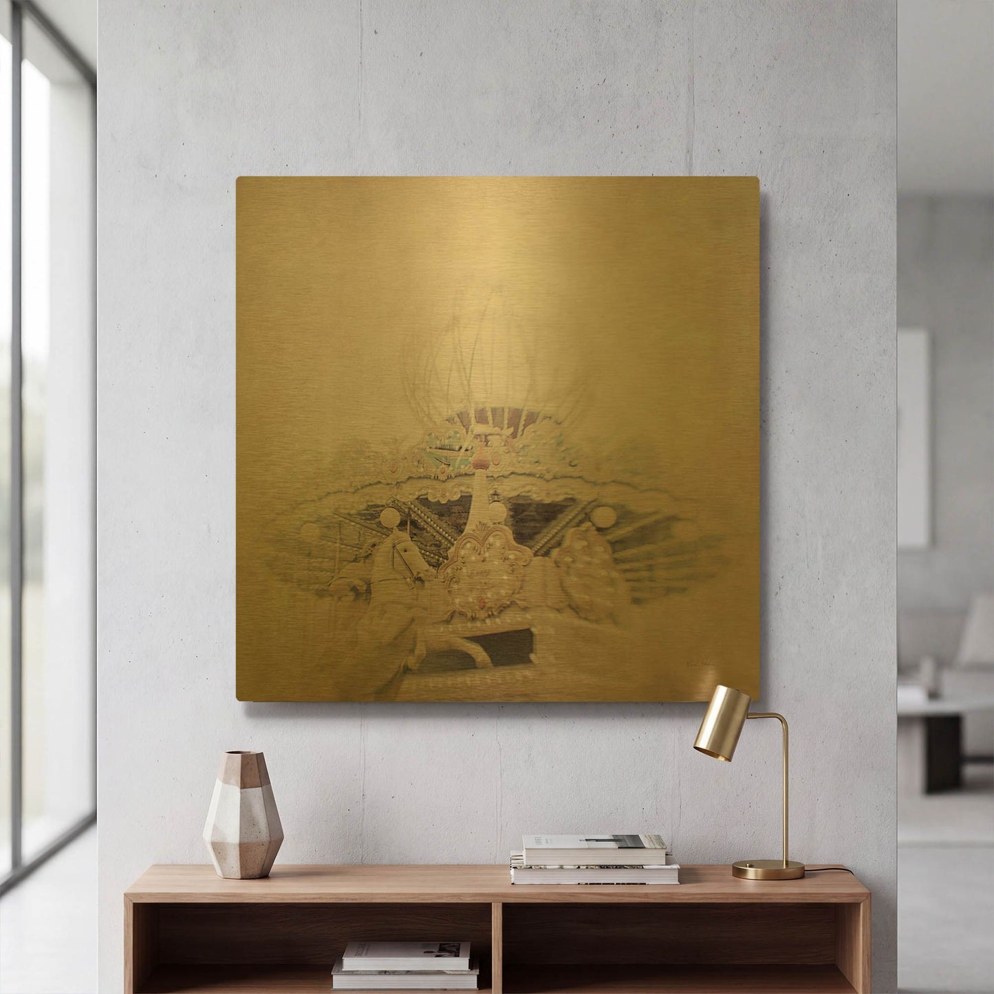 'Storm Riders' By Keri Bevan Gold Metal Wall Art