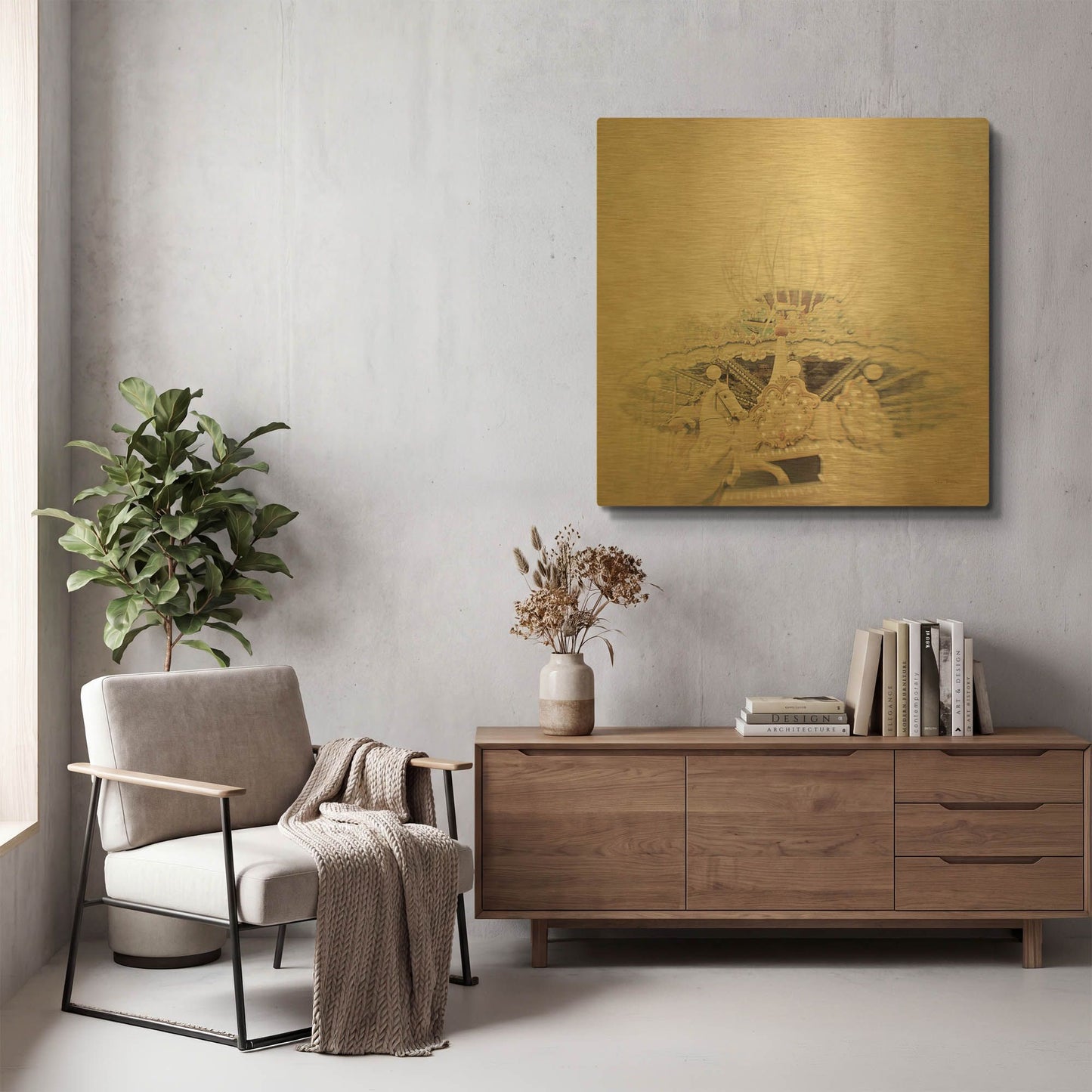 'Storm Riders' By Keri Bevan Gold Metal Wall Art