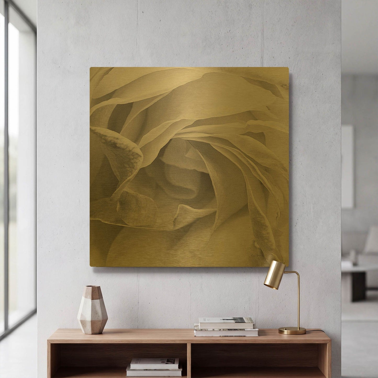 'Georgia Bw' By Keri Bevan Gold Metal Wall Art