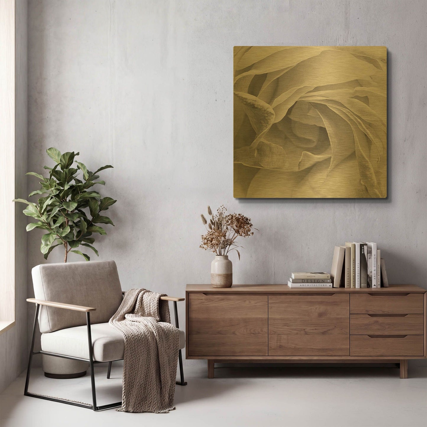 'Georgia Bw' By Keri Bevan Gold Metal Wall Art