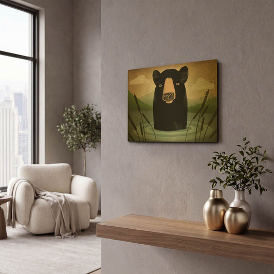 'Skinny Dip' By Ryan Fowler Gold Metal Wall Art