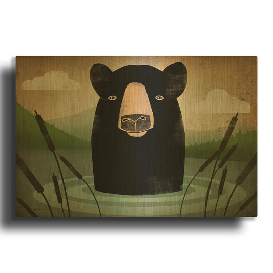 'Skinny Dip' By Ryan Fowler Gold Metal Wall Art