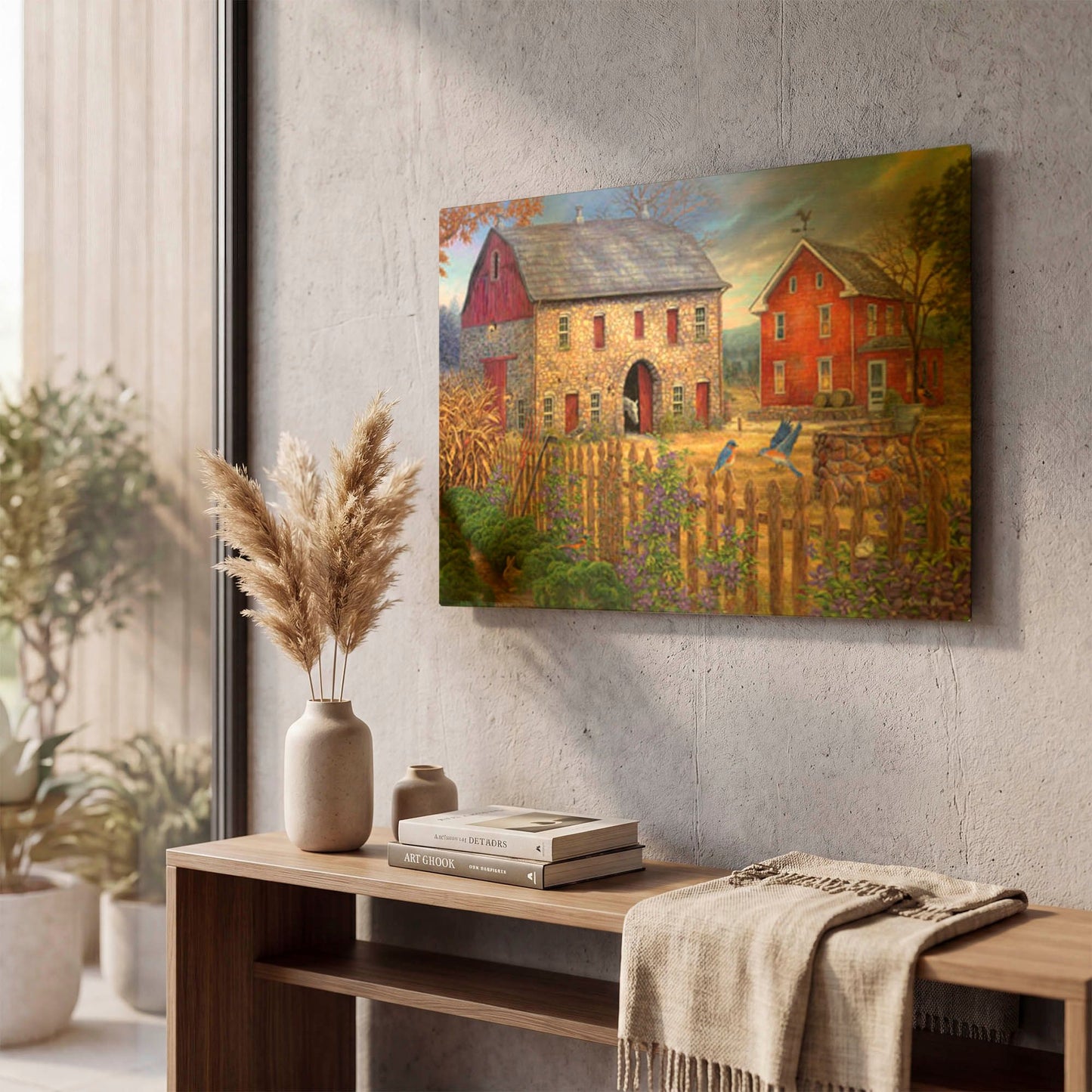 'The Bluebirds' By Chuck Pinson Gold Metal Wall Art
