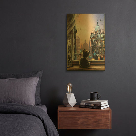'Where Are You' By Alexander Gunin Gold Metal Wall Art