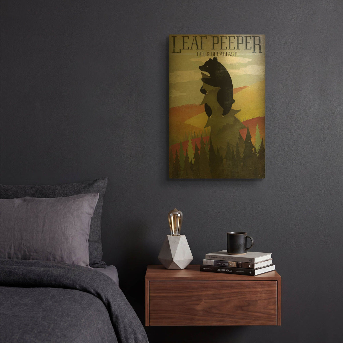 'Leaf Peeper' By Ryan Fowler Gold Metal Wall Art