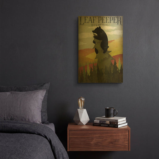 'Leaf Peeper' By Ryan Fowler Gold Metal Wall Art