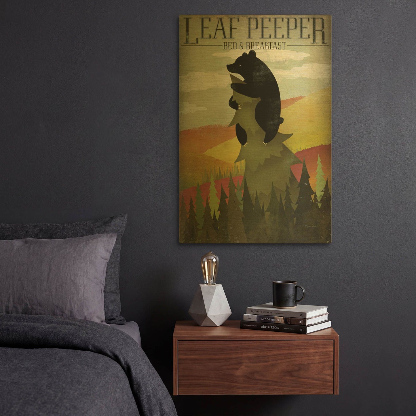 'Leaf Peeper' By Ryan Fowler Gold Metal Wall Art