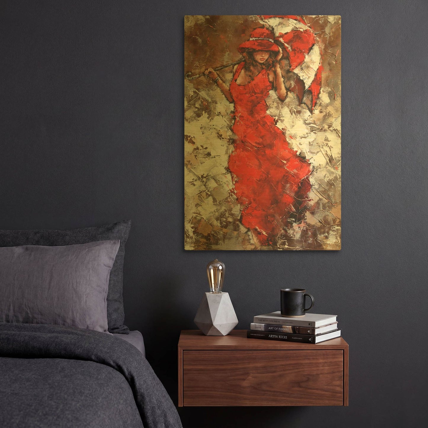'White Dunes 1' By Alexander Gunin Gold Metal Wall Art