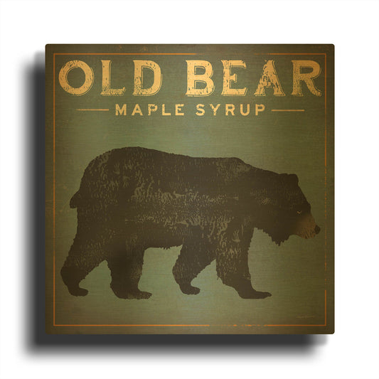 'Old Bear' By Ryan Fowler Gold Metal Wall Art