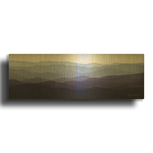 'Purple Mountains' By Ryan Fowler Gold Metal Wall Art