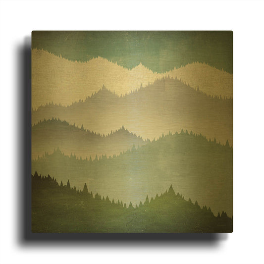 'First Snow' By Ryan Fowler Gold Metal Wall Art
