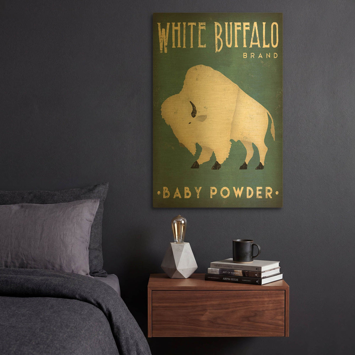 'Buffalo Bison V' By Ryan Fowler Gold Metal Wall Art