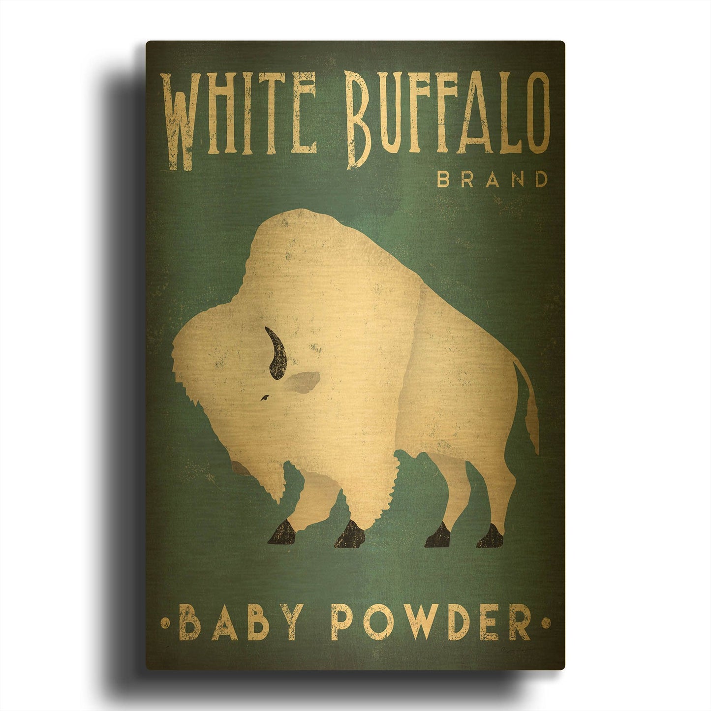 'Buffalo Bison V' By Ryan Fowler Gold Metal Wall Art