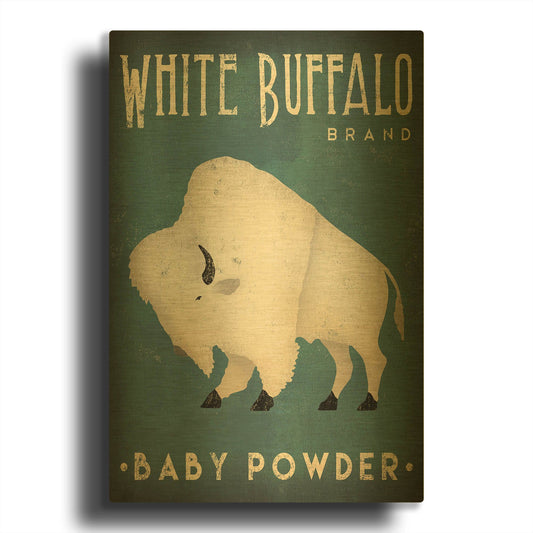 'Buffalo Bison V' By Ryan Fowler Gold Metal Wall Art