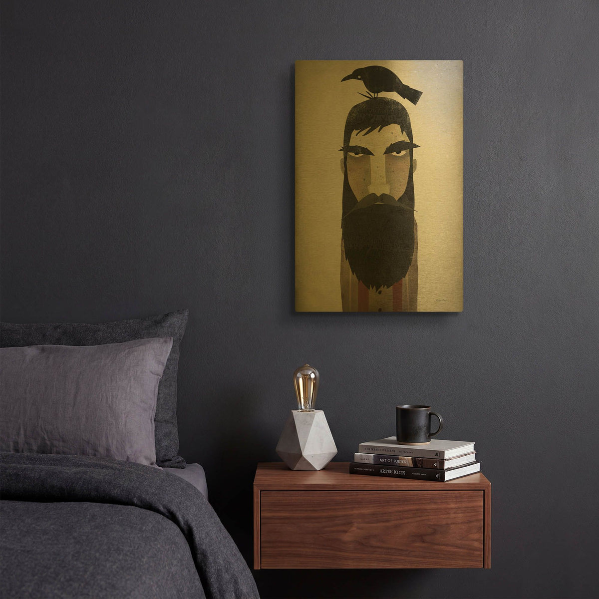 'Lumberjack Crop' By Ryan Fowler Gold Metal Wall Art