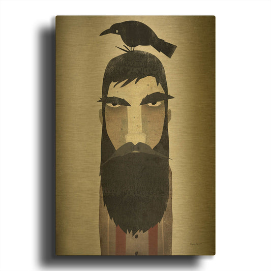 'Lumberjack Crop' By Ryan Fowler Gold Metal Wall Art