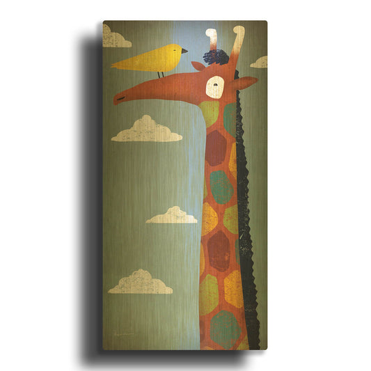 'Giraffe' By Ryan Fowler Gold Metal Wall Art