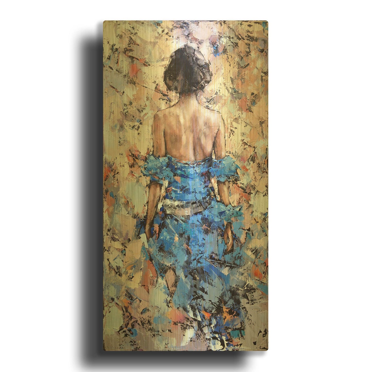 'Provence 2' By Alexander Gunin Gold Metal Wall Art