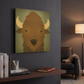 'Buffalo II' By Ryan Fowler Gold Metal Wall Art