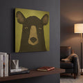 'The Black Bear' By Ryan Fowler Gold Metal Wall Art
