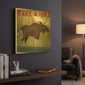 'Take A Hike Moose' By Ryan Fowler Gold Metal Wall Art