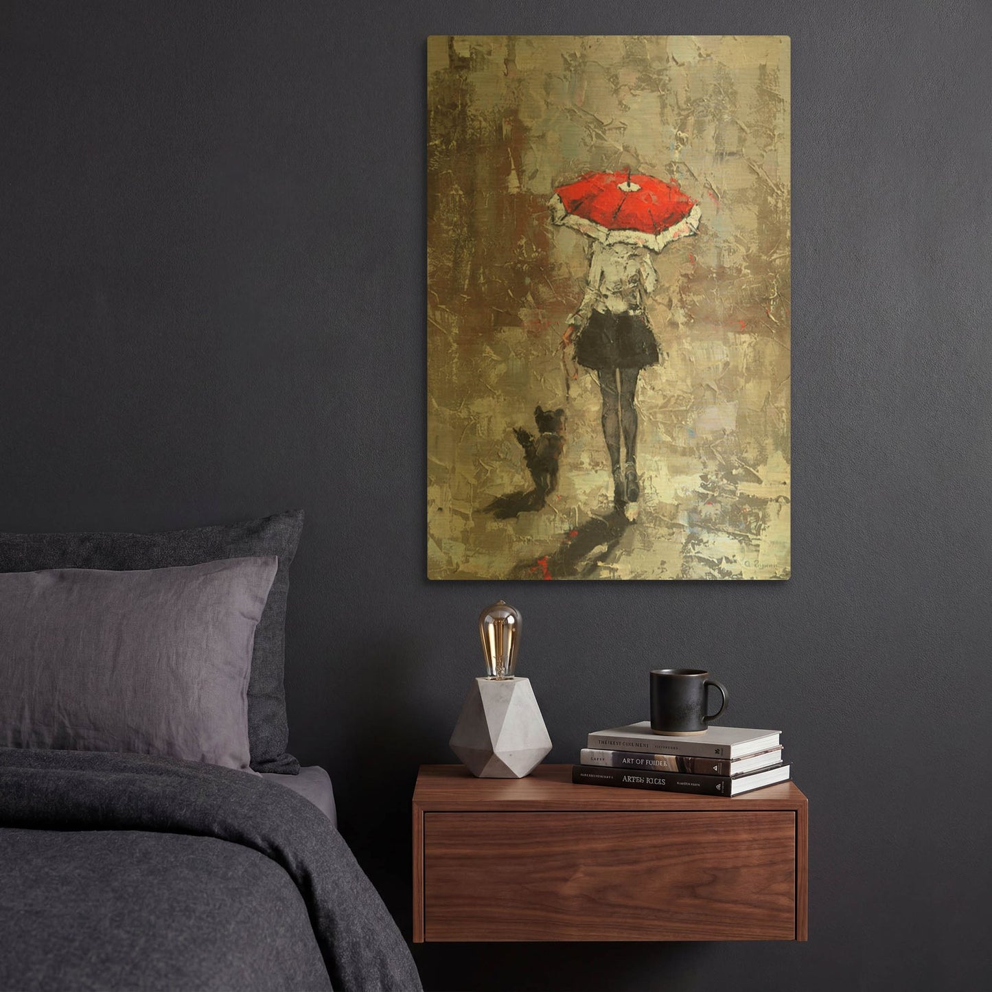 'An Urban Autumn' By Alexander Gunin Gold Metal Wall Art