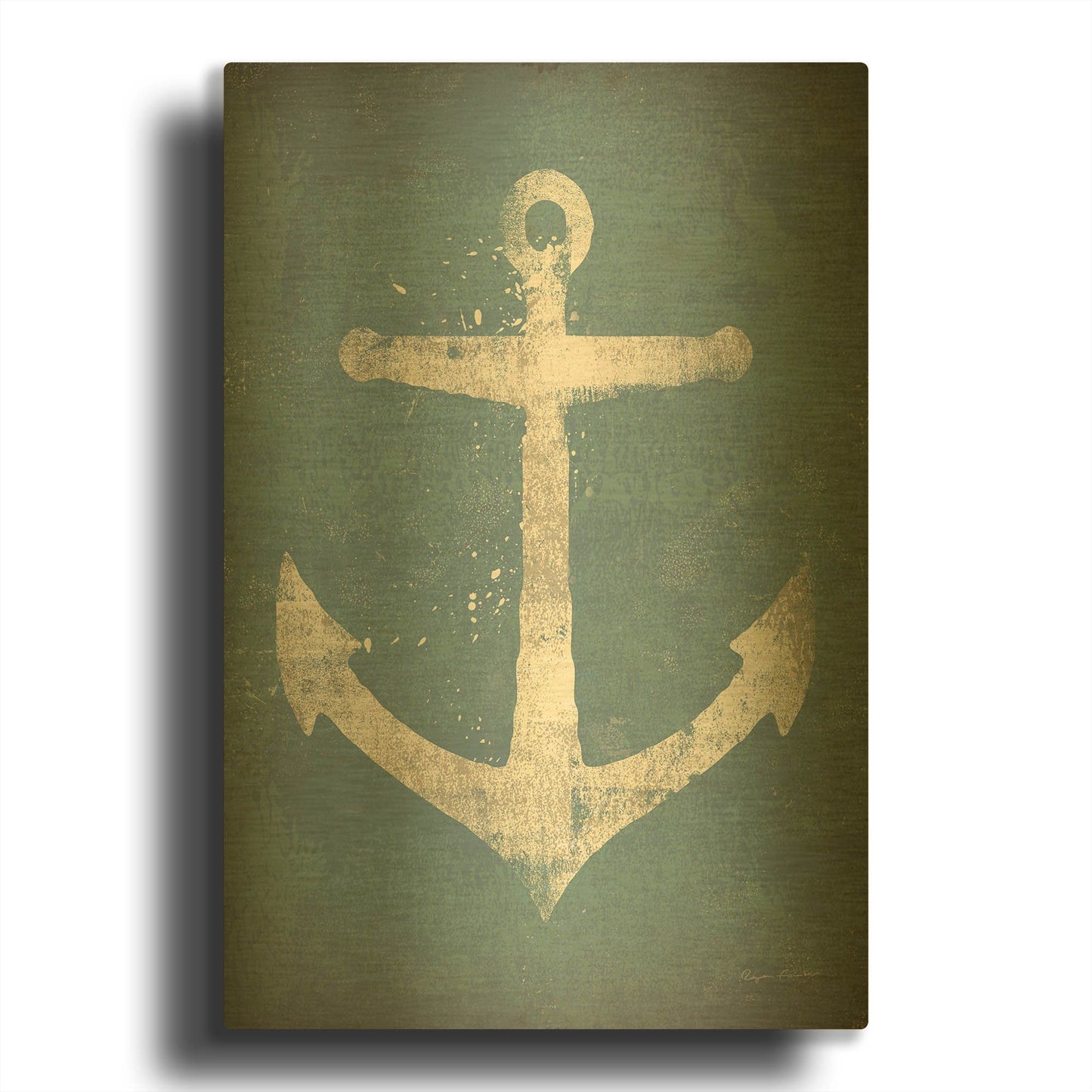 'Anchor V2' By Ryan Fowler Gold Metal Wall Art