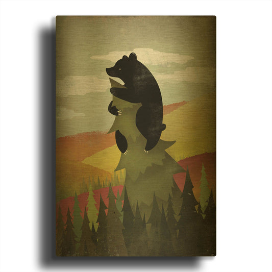 'Leaf Peeper No Words' By Ryan Fowler Gold Metal Wall Art