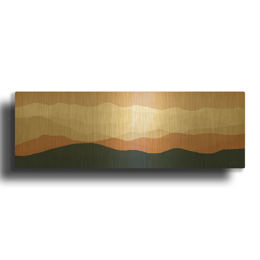 'Terra Cotta Sky Mountains' By Ryan Fowler Gold Metal Wall Art