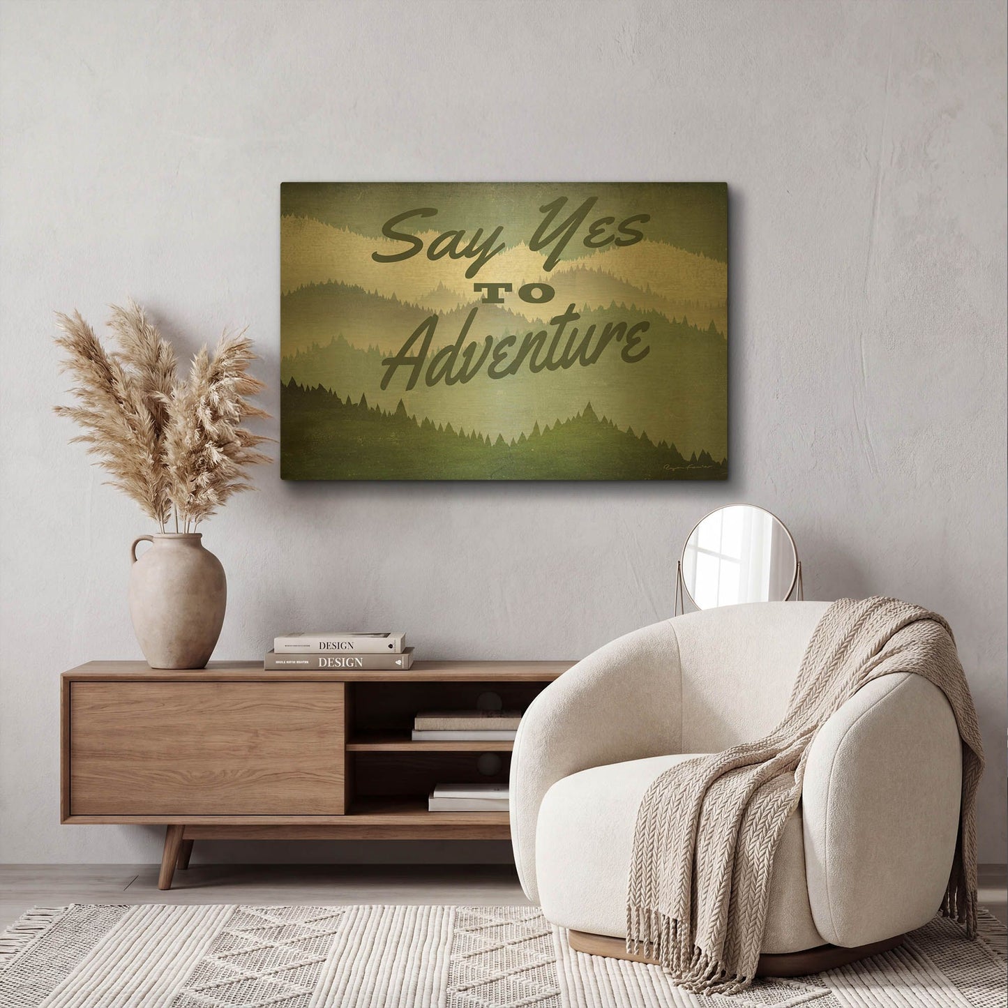 'Say Yes To Adventure' By Ryan Fowler Gold Metal Wall Art