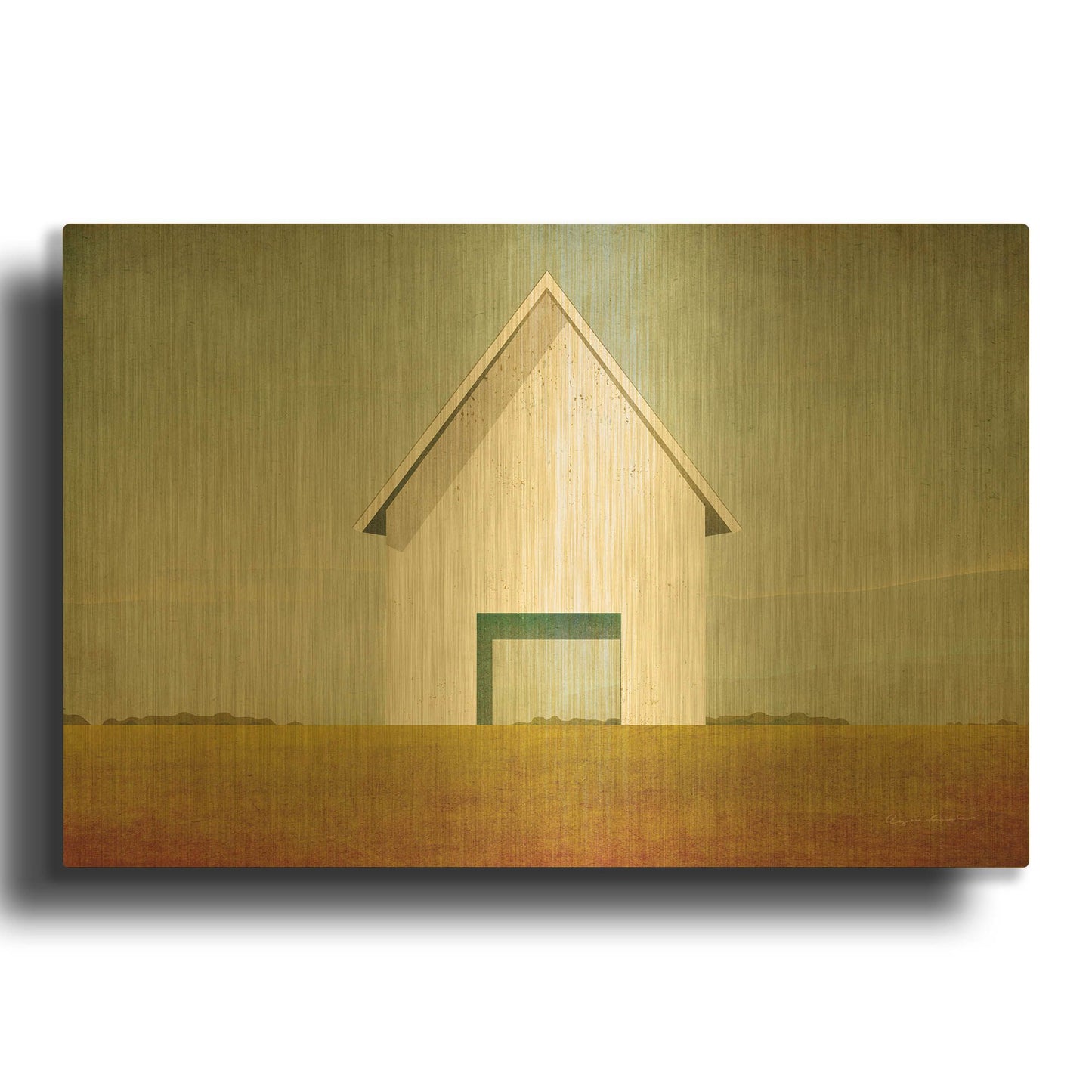 'Ohio Barn' By Ryan Fowler Gold Metal Wall Art