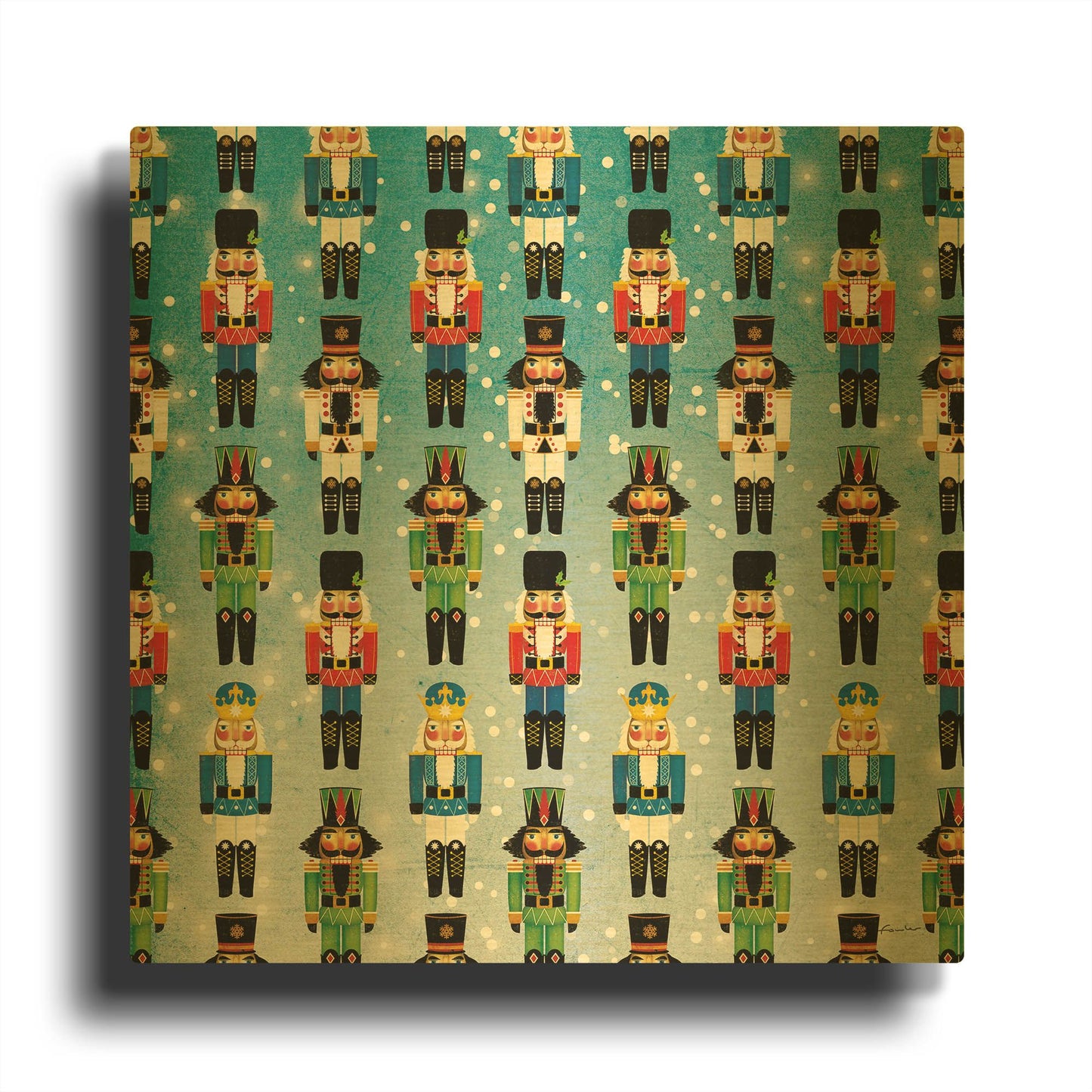 'Nutcracker Pattern Bright I' By Ryan Fowler Gold Metal Wall Art