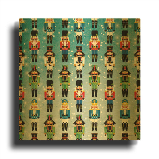'Nutcracker Pattern Bright I' By Ryan Fowler Gold Metal Wall Art