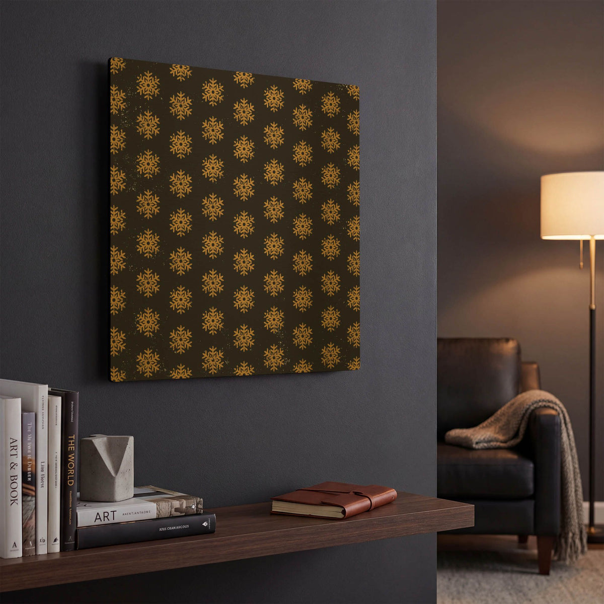 'Nutcracker Pattern Bright II' By Ryan Fowler Gold Metal Wall Art