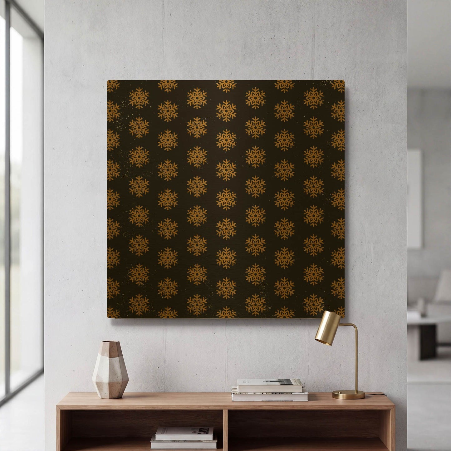 'Nutcracker Pattern Bright II' By Ryan Fowler Gold Metal Wall Art