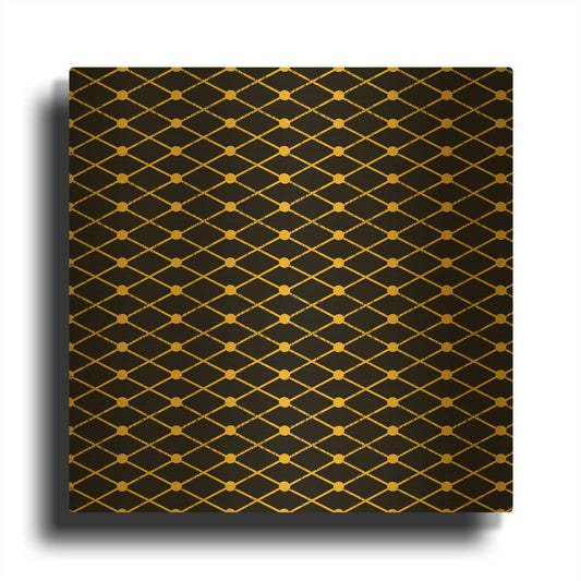 'Nutcracker Pattern Bright III' By Ryan Fowler Gold Metal Wall Art