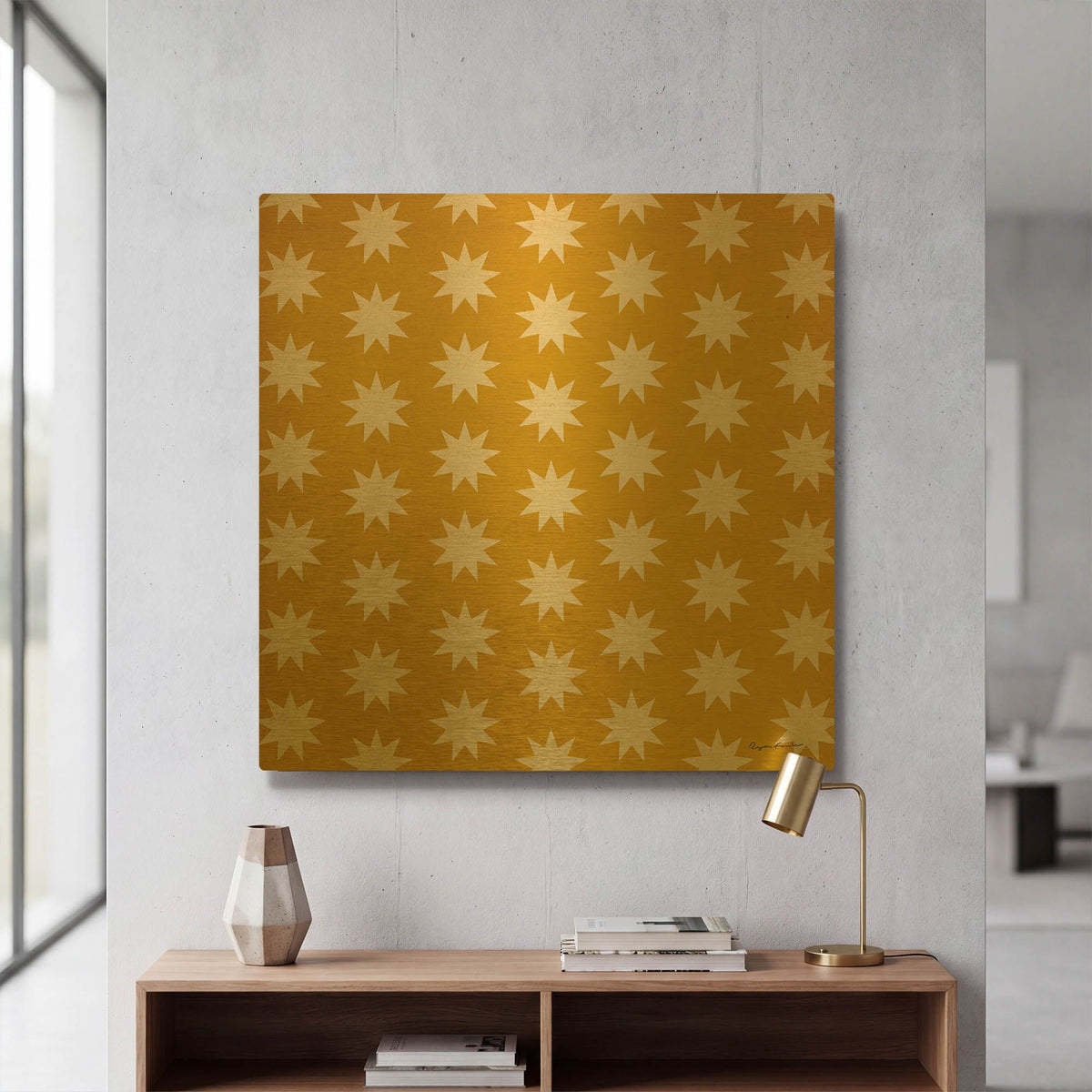 'Nutcracker Pattern Bright IV' By Ryan Fowler Gold Metal Wall Art