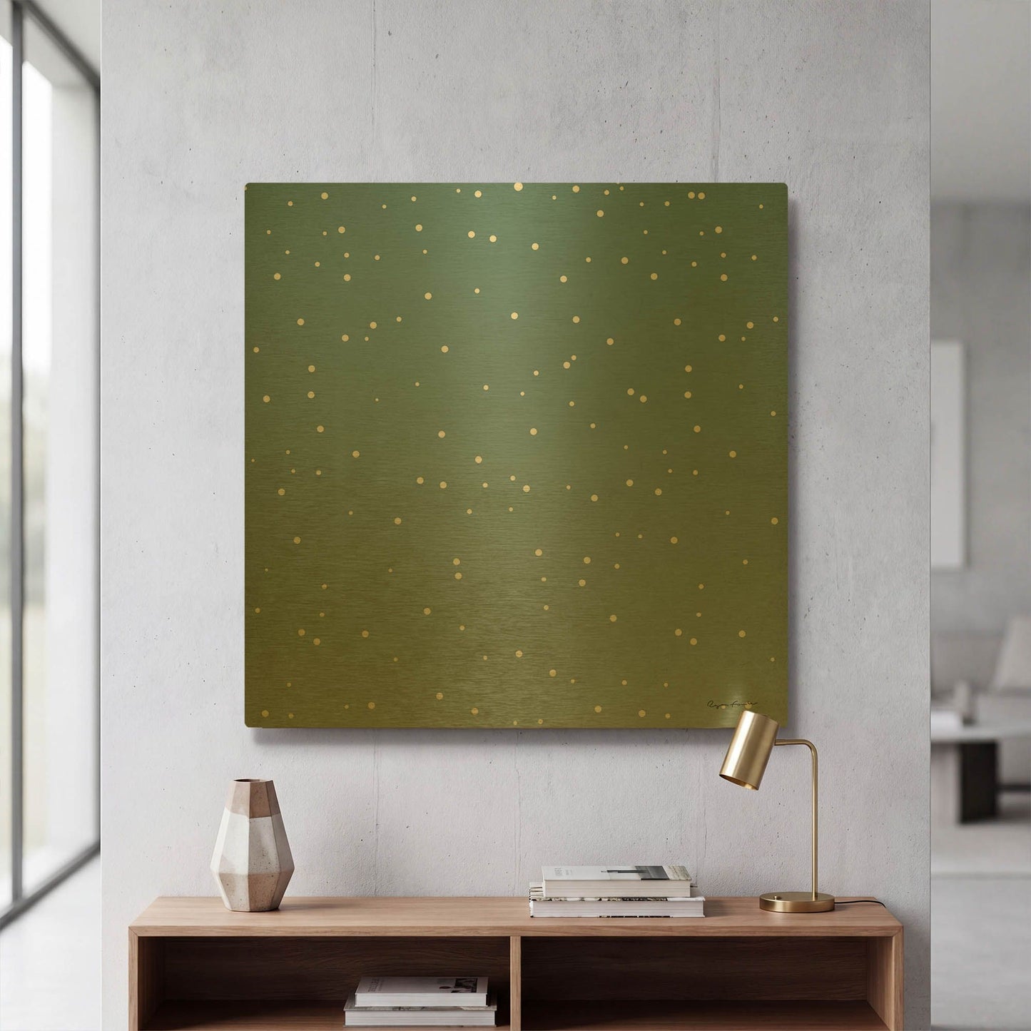 'Nutcracker Pattern Bright V' By Ryan Fowler Gold Metal Wall Art
