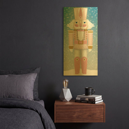 'Nutcracker II Blush' By Ryan Fowler Gold Metal Wall Art