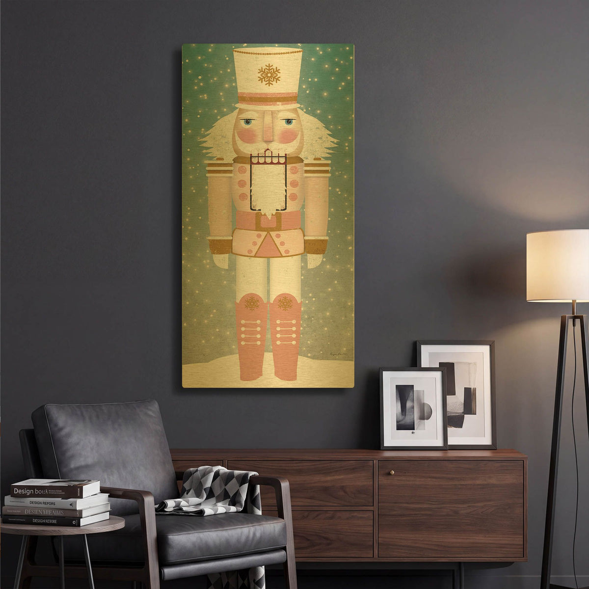 'Nutcracker Iv Blush' By Ryan Fowler Gold Metal Wall Art