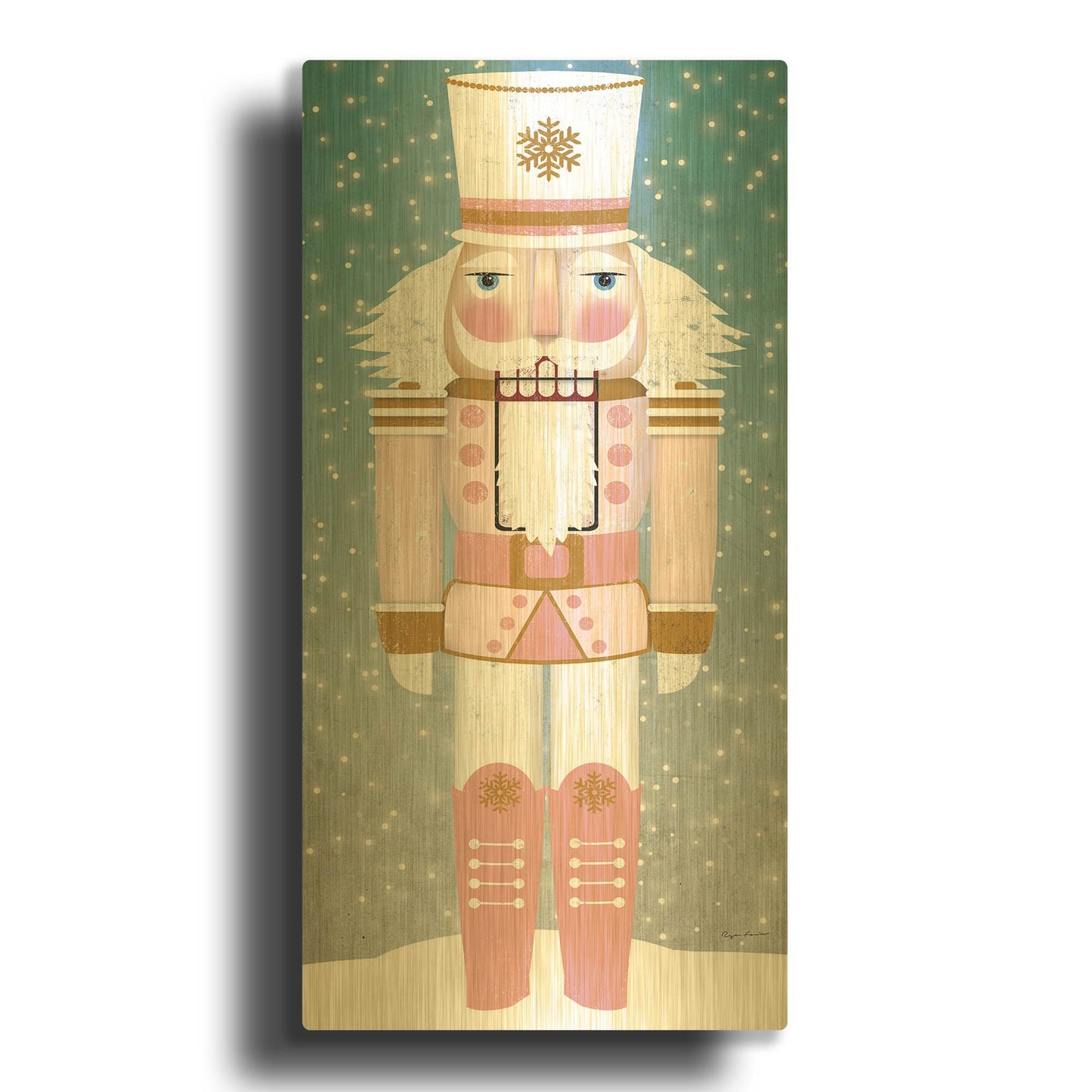 'Nutcracker Iv Blush' By Ryan Fowler Gold Metal Wall Art
