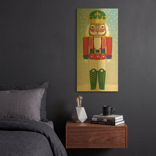 'Joyful Nutcracker III' By Ryan Fowler Gold Metal Wall Art