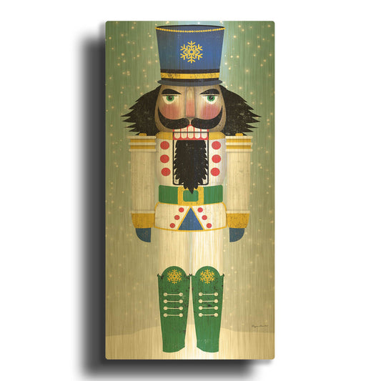 'Joyful Nutcracker IV' By Ryan Fowler Gold Metal Wall Art