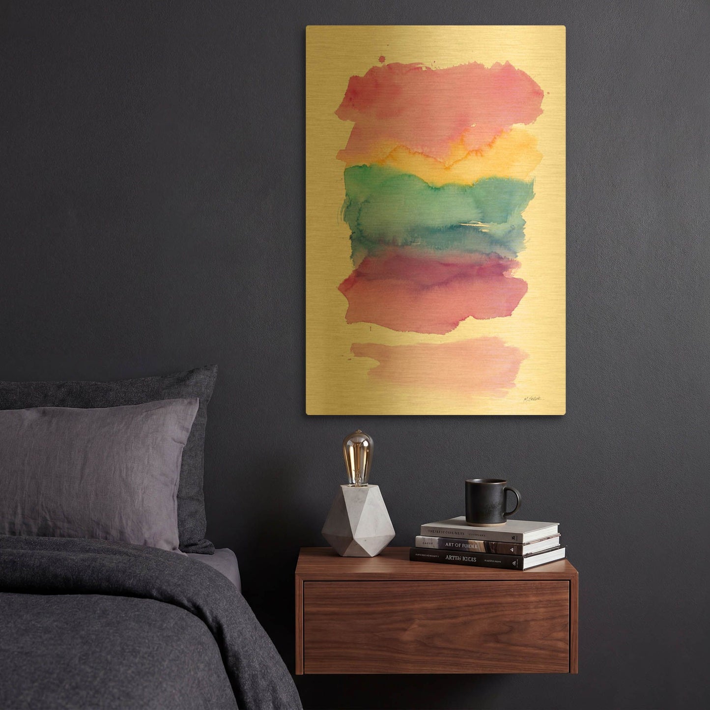 'Miami Crop' By Mike Schick Gold Metal Wall Art