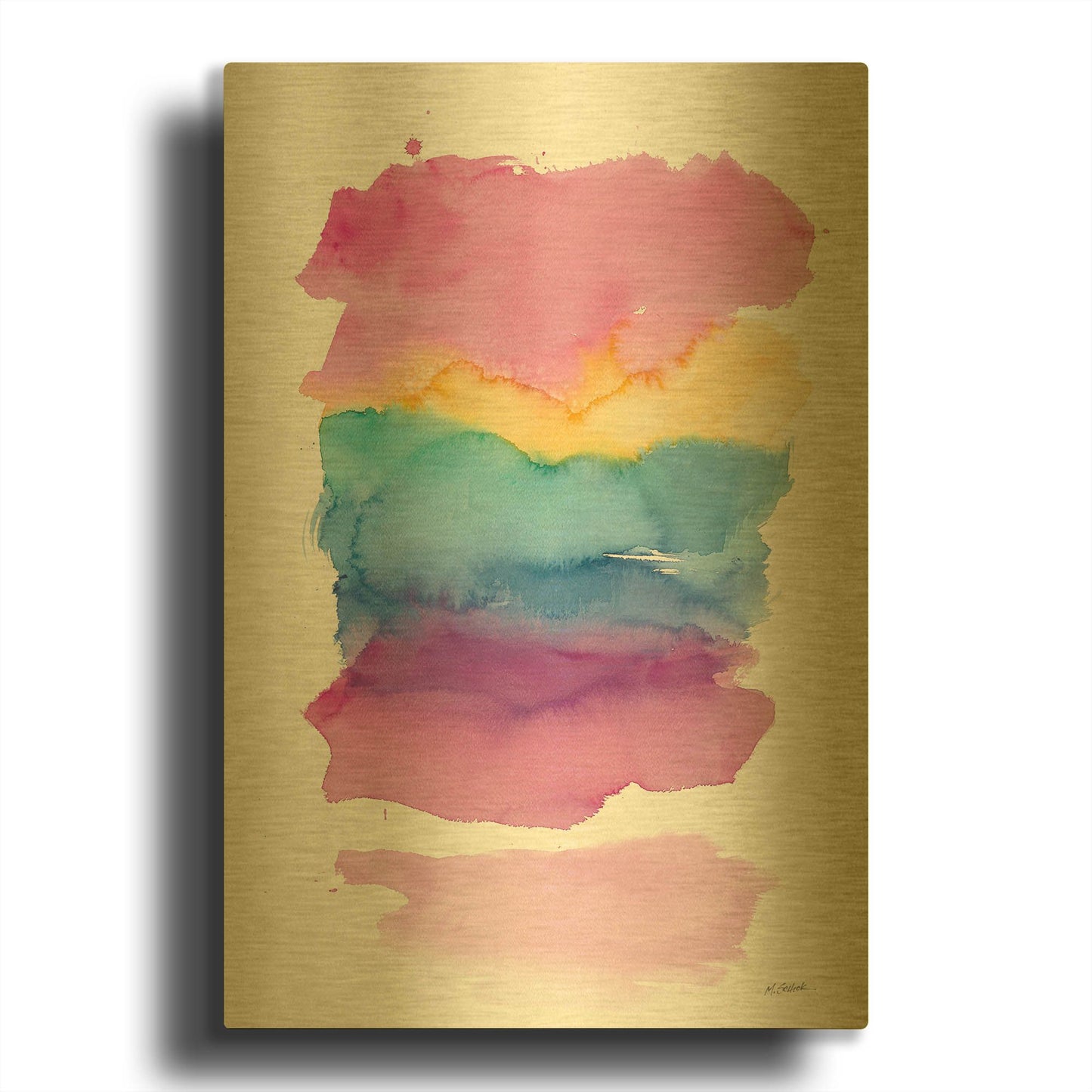 'Miami Crop' By Mike Schick Gold Metal Wall Art
