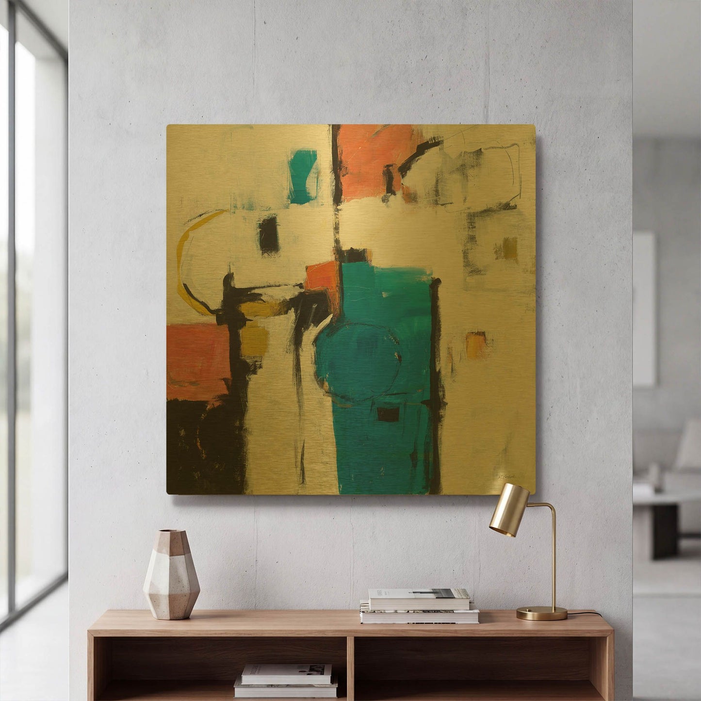 'Catalina II' By Mike Schick Gold Metal Wall Art