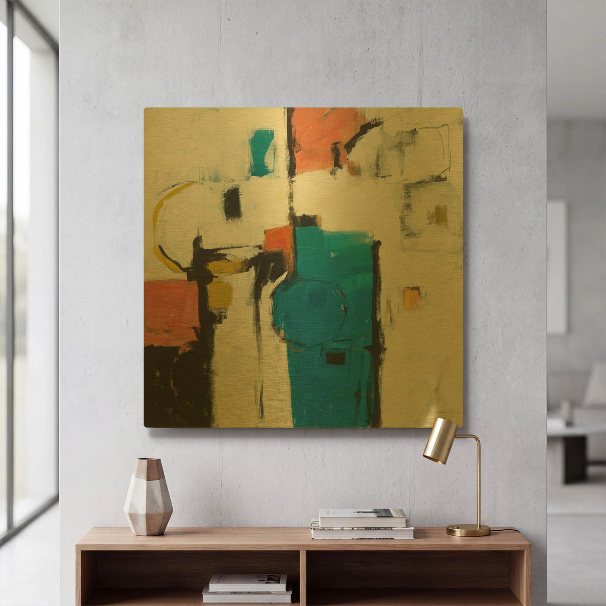 'Catalina II' By Mike Schick Gold Metal Wall Art