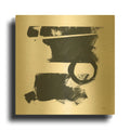 'Gold And Black Elements XVII' By Mike Schick Gold Metal Wall Art