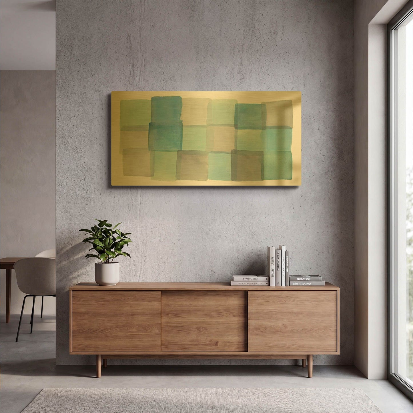 'Overlap III' By Mike Schick Gold Metal Wall Art