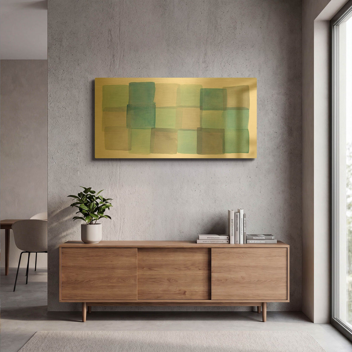 'Overlap III' By Mike Schick Gold Metal Wall Art